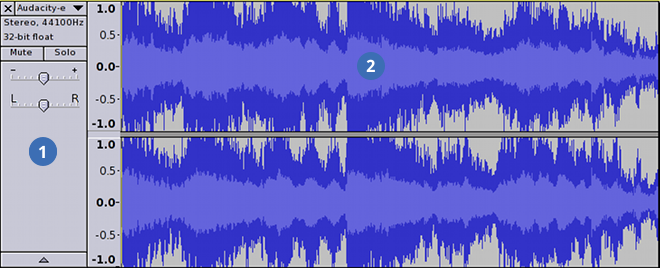 A track in Audacity