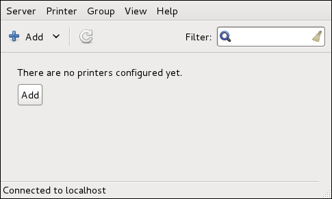 Printer Configuration window
